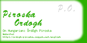 piroska ordogh business card