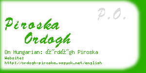 piroska ordogh business card